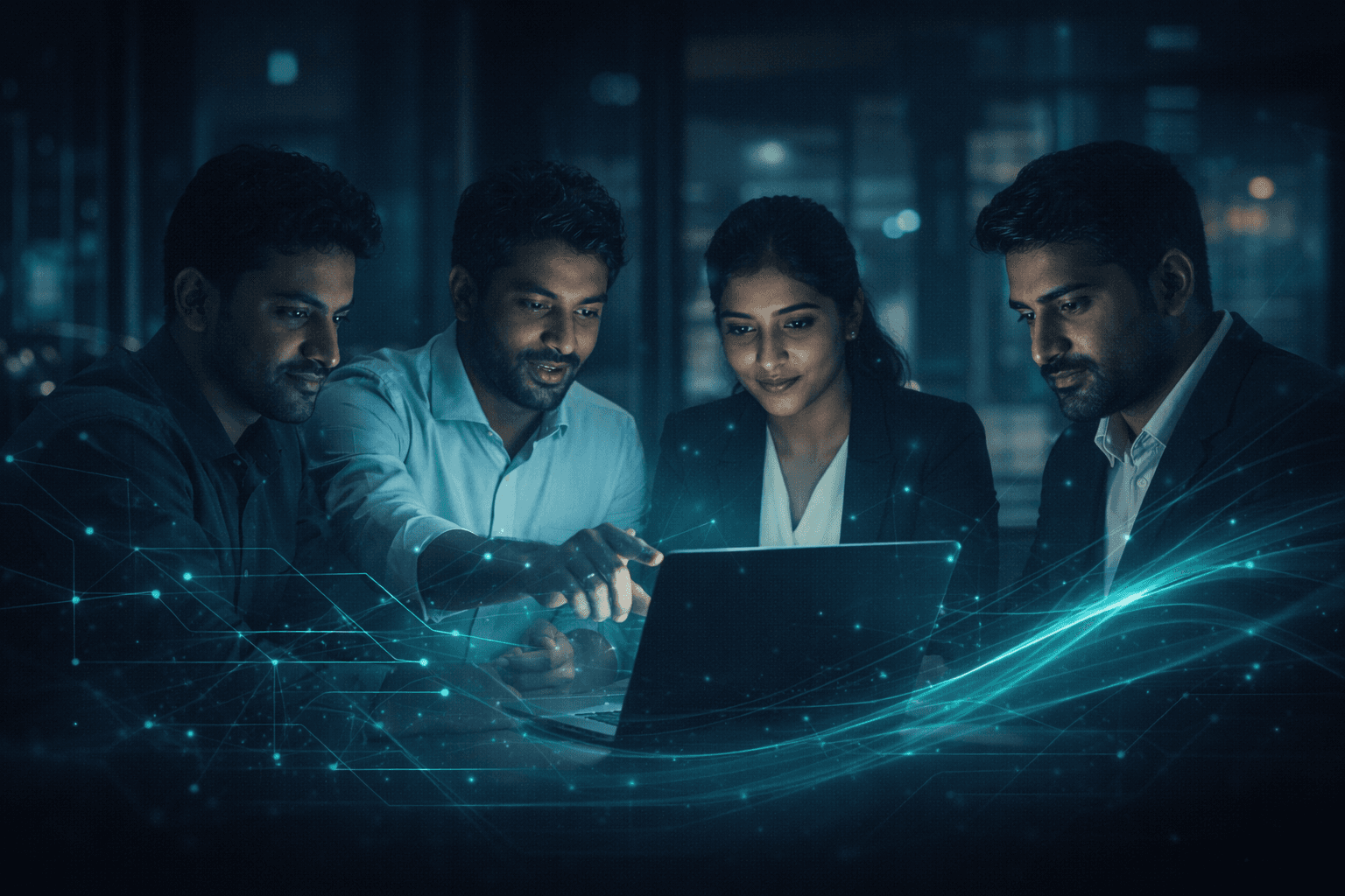 Professional team and technology themed background